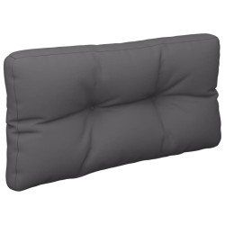 Coussin de palette anthracite 80x40x12 cm tissu 