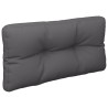Coussin de palette anthracite 80x40x12 cm tissu 