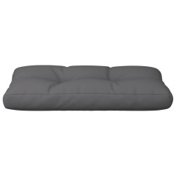 Coussin de palette anthracite 80x40x12 cm tissu 