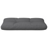 Coussin de palette anthracite 80x40x12 cm tissu 
