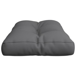 Coussin de palette anthracite 80x40x12 cm tissu 