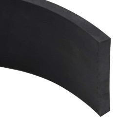 Bordure en caoutchouc de chasse-neige noir 150x8x1 cm 