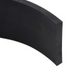 Bordure en caoutchouc de chasse-neige noir 150x8x1 cm 