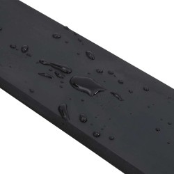 Bordure en caoutchouc de chasse-neige noir 150x8x1 cm 