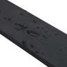 Bordure en caoutchouc de chasse-neige noir 150x8x1 cm 