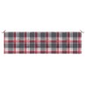 Coussin de banc de jardin motif à carreaux rouges 180x50x3 cm 