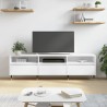 Meuble TV blanc 150x30x44,5 cm bois d'ingénierie 