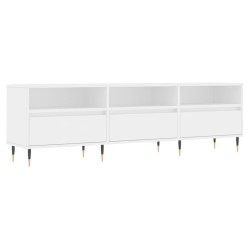 Meuble TV blanc 150x30x44,5 cm bois d'ingénierie 