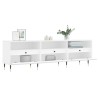 Meuble TV blanc 150x30x44,5 cm bois d'ingénierie 