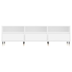 Meuble TV blanc 150x30x44,5 cm bois d'ingénierie 