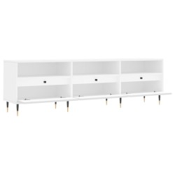 Meuble TV blanc 150x30x44,5 cm bois d'ingénierie 