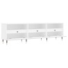 Meuble TV blanc 150x30x44,5 cm bois d'ingénierie 