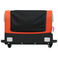 Remorque de vélo noir et orange 30 kg fer 