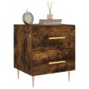 Tables de chevet 2pcs chêne fumé 40x35x47,5cm bois d’ingénierie 