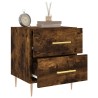 Tables de chevet 2pcs chêne fumé 40x35x47,5cm bois d’ingénierie 