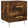 Tables de chevet 2pcs chêne fumé 40x35x47,5cm bois d’ingénierie 