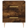 Tables de chevet 2pcs chêne fumé 40x35x47,5cm bois d’ingénierie 