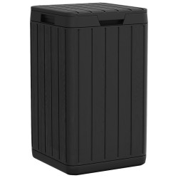 Poubelle d'extérieur anthracite 38x38x65 cm PP 