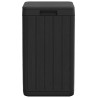 Poubelle d'extérieur anthracite 38x38x65 cm PP 
