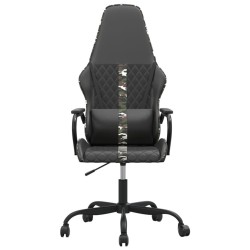 Chaise de jeu de massage camouflage et noir similicuir 