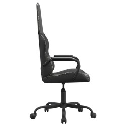 Chaise de jeu de massage camouflage et noir similicuir 