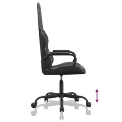 Chaise de jeu de massage camouflage et noir similicuir 