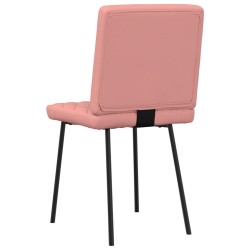 Chaises à manger lot de 2 rose similicuir 