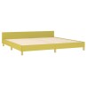 Cadre de lit sans matelas vert 200x200 cm tissu 
