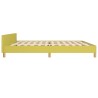 Cadre de lit sans matelas vert 200x200 cm tissu 