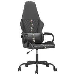 Chaise de jeu Noir et camouflage Similicuir 