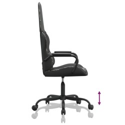 Chaise de jeu Noir et camouflage Similicuir 