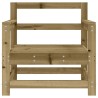 Chaises de jardin lot de 2 bois de pin imprégné 