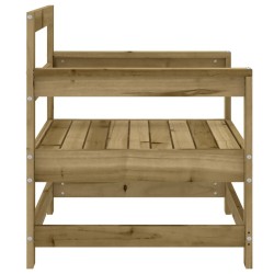 Chaises de jardin lot de 2 bois de pin imprégné 