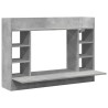 Bureau mural gris béton 105x48x75 cm bois d'ingénierie 