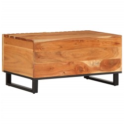 Table basse 80x51x40 cm bois massif d'acacia 