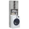 Meuble pour machine à laver Gris béton 64x25,5x190 cm 