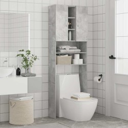 Meuble pour machine à laver Gris béton 64x25,5x190 cm 