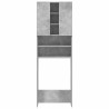 Meuble pour machine à laver Gris béton 64x25,5x190 cm 