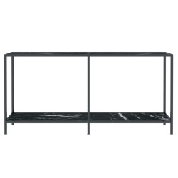 Table console Noir 160x35x75,5 cm Verre trempé 