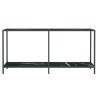 Table console Noir 160x35x75,5 cm Verre trempé 