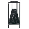 Table console Noir 160x35x75,5 cm Verre trempé 