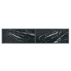 Table console Noir 160x35x75,5 cm Verre trempé 