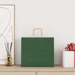 Sacs en papier 250 pcs avec poignées vert 32x22x28 cm 