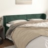 Tête de lit avec oreilles Vert foncé 203x23x78/88 cm Velours 