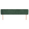 Tête de lit avec oreilles Vert foncé 203x23x78/88 cm Velours 