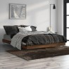 Cadre de lit sans matelas chêne marron 135x190 cm 