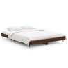 Cadre de lit sans matelas chêne marron 135x190 cm 