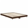 Cadre de lit sans matelas chêne marron 135x190 cm 
