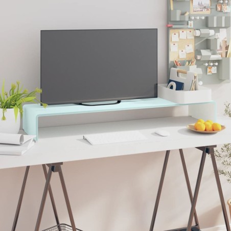 Meuble TV/Support pour moniteur 100x30x13 cm verre vert 