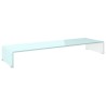 Meuble TV/Support pour moniteur 100x30x13 cm verre vert 